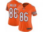 Women Nike Chicago Bears #86 Zach Miller Vapor Untouchable Limited Orange Rush NFL Jersey