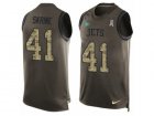 Mens Nike New York Jets #41 Buster Skrine Limited Green Salute to Service Tank Top NFL Jersey