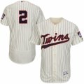Men's Majestic Minnesota Twins #2 Brian Dozier Cream Flexbase Authentic Collection MLB Jersey