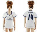 Womens Real Madrid #14 Casemiro Home Soccer Club Jersey