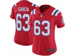 Women Nike New England Patriots #63 Antonio Garcia Vapor Untouchable Limited Red Alternate NFL Jersey