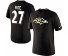 Nike Baltimore Ravens 27 Ed Reed Name & Number T-Shirt Black