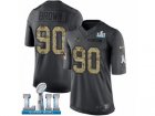 Youth Nike New England Patriots #90 Malcom Brown Limited Black 2016 Salute to Service Super Bowl LII NFL Jersey