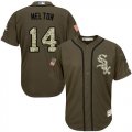 Men Chicago White Sox #14 Bill Melton Green Salute to Service Stitched Baseball Jersey