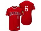 Mens Los Angeles Angels Of Anaheim #6 Yunel Escobar 2017 Spring Training Flex Base Authentic Collection Stitched Baseball Jersey