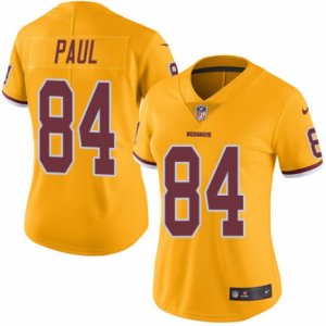 Women\'s Nike Washington Redskins #84 Niles Paul Limited Gold Rush NFL Jersey