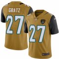 Mens Nike Jacksonville Jaguars #27 Dwayne Gratz Limited Gold Rush NFL Jersey