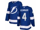 Men Adidas Tampa Bay Lightning #4 Vincent Lecavalier Blue Home Authentic Stitched NHL Jersey