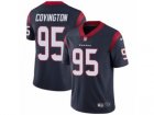 Mens Nike Houston Texans #95 Christian Covington Vapor Untouchable Limited Navy Blue Team Color NFL Jersey