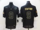 Nike Lions #9 Matthew Stafford Black 2020 Salute To Service Limited Jersey