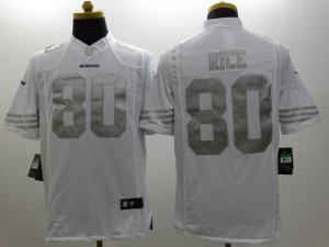 Nike San Francisco 49ers #80 Jerry Rice Platinum White Jerseys(Game)