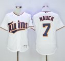 Minnesota Twins #7 Joe Mauer White Flexbase Authentic Collection Stitched Baseball Jersey
