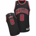 Mens Adidas Chicago Bulls #8 Robin Lopez Swingman Black Alternate NBA Jersey