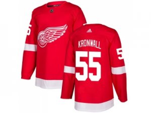 Men Adidas Detroit Red Wings #55 Niklas Kronwall Red Home Authentic Stitched NHL Jersey