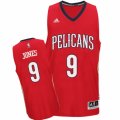 Mens Adidas New Orleans Pelicans #9 Terrence Jones Authentic Red Alternate NBA Jersey