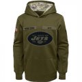 New York Jets Nike Youth Salute to Service Pullover Performance Hoodie Green