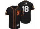 Mens San Francisco Giants #18 Matt Cain 2017 Spring Training Flex Base Authentic Collection Stitched Baseball Jersey