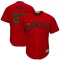 Angels #27 Mike Trout Red 2018 Memorial Day Cool Base Jersey