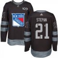 New York Rangers #21 Derek Stepan Black 1917-2017 100th Anniversary Stitched NHL Jersey