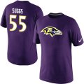 Nike Baltimore Ravens 55 SUGGS Name & Number T-Shirt purple