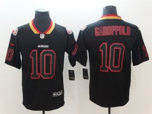 Nike 49ers #10 Jimmy Garoppolo Black Shadow Legend Limited Jersey