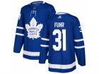 Men Adidas Toronto Maple Leafs #31 Grant Fuhr Blue Home Authentic Stitched NHL Jersey