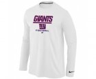 Nike New York Giants Critical Victory Long Sleeve T-Shirt White