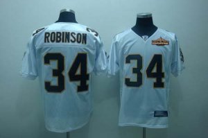 New Orleans Saints #34 Robinson white[Champions patch]