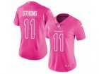 Womens Nike Houston Texans #11 Jaelen Strong Limited Pink Rush Fashion NFL Jersey