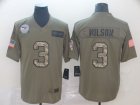Nike Seahawks #3 Russell Wilson 2019 Olive Camo Salute To Service Limited Jersey