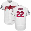 Mens Majestic Cleveland Indians #22 Jason Kipnis White 2016 World Series Bound Flexbase Authentic Collection MLB Jersey