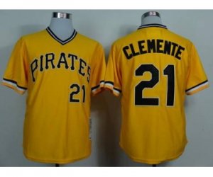 mlb jerseys pittsburgh pirates #21 clemente yellow[1979 m&n]
