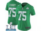 Women Nike Philadelphia Eagles #75 Vinny Curry Limited Green Rush Vapor Untouchable Super Bowl LII NFL Jersey