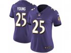 Women Nike Baltimore Ravens #25 Tavon Young Vapor Untouchable Limited Purple Team Color NFL Jersey