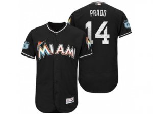 Mens Miami Marlins #14 Martin Prado 2017 Spring Training Flex Base Authentic Collection Stitched Baseball Jersey