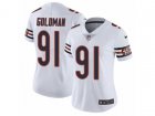 Women Nike Chicago Bears #91 Eddie Goldman Vapor Untouchable Limited White NFL Jersey