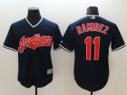 Cleveland Indians #11 Jose Ramirez Navy Cool Base Jersey