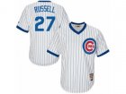 Chicago Cubs #27 Addison Russell Replica White Home Cooperstown MLB Jersey