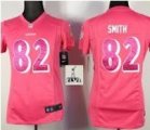 2013 Super Bowl XLVII Women NEW NFL Baltimore Ravens 82 Torrey Smith Pink Jerseys