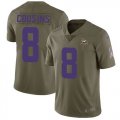 Nike Vikings #8 Kirk Cousins Olive Salute To Service Limited Jersey