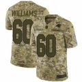 Mens Nike Carolina Panthers #60 Daryl Williams Limited Camo 2018 Salute to Service NFL Jersey