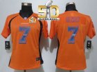 Women Nike Broncos #7 John Elway Orange Team Color Super Bowl 50 Stitched Strobe Jersey