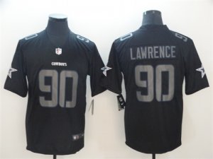 Nike Cowboys #90 DeMarcus Lawrence Black Impact Rush Limited Jersey