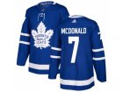 Men Adidas Toronto Maple Leafs #7 Lanny McDonald Blue Home Authentic Stitched NHL Jersey