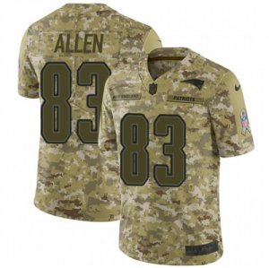 Mens Nike New England Patriots #83 Dwayne Allen Limited Camo 2018 Salute to Service NFL Jersey