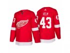 Mens Detroit Red Wings #43 Darren Helm Red Home 2017-2018 adidas Hockey Stitched NHL Jersey
