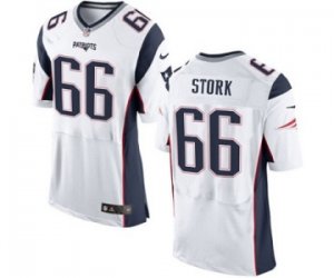 Mens Nike New England Patriots #66 Bryan Stork Elite White NFL Jersey