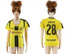 Womens Dortmund #28 Ginter Home Soccer Club Jersey