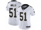 Women Nike New Orleans Saints #51 Sam Mills Vapor Untouchable Limited White NFL Jersey