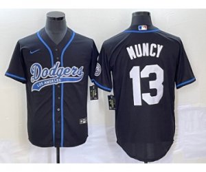 Men\'s Los Angeles Dodgers #13 Max Muncy Black Cool Base Stitched Baseball Jersey1
